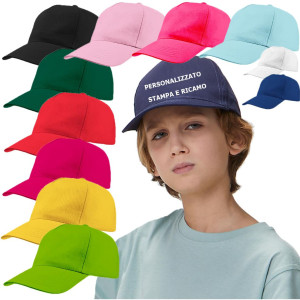 Cappello Baseball Cappellino Promo Cap Kids Personalizzabile Stampa o Ricamo PS 33777