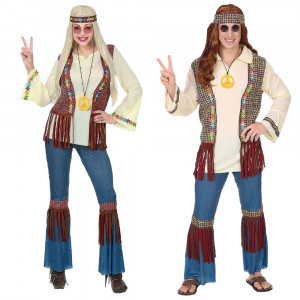 Costume Carnevale Hippie Figli Dei Fiori Vestito Anni 60 PS 35511 Pelusciamo store Marchirolo