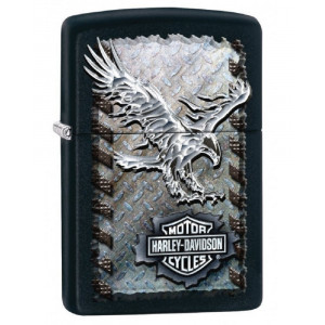Zippo Harley Davidson Eagle Shield , Black Matte nero opaco 03296 PELUSCIAMO