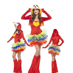 Costume Carnevale tutu' Donna animale pappagallo smiffys 55021