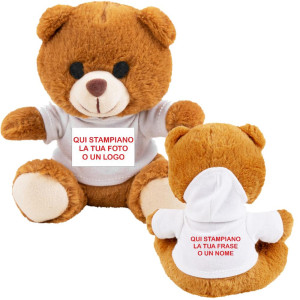 Peluche Orsetto Personalizzabile 15 cm Mascotte Teddy Bear PS 33793