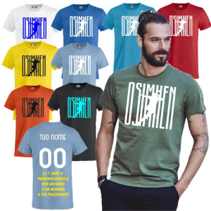 T-shirt Osimhen Cotone Manica Corta Personalizzata Nome e Numero  PS 27431-A084