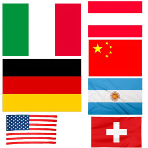 Bandiere Nazionali Bandiera Italia Germania Usa Spagna Cina Tunisia Bandiere del Mondo PS 04616-BASE