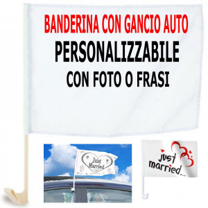 Bandierina da Auto Personalizzabile 41X30 cm PS 09353 Gadget Personalizzato Pelusciamo Store Marchirolo (VA) Tel 0332 997041