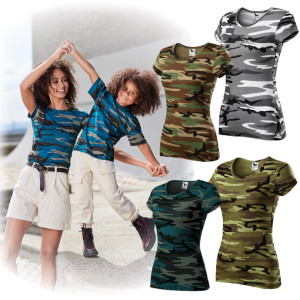 T-Shirt Donna Camouflage C22 Malfini Manica Corta 160 Grammi Personalizzabile PS 27803 - BS