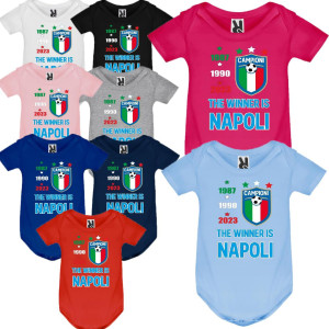 Body Napoli Calcio Scudetto Campioni D'Italia 2023 3 Scudetti  PS 28161-NAP-6-BS