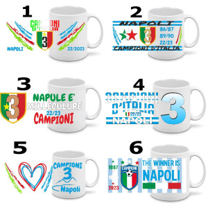 Tazzina Caffe Scudetto Napoli 3° Scudetto Campioni D'Italia 86/87 89/90 22/23 PS 10523-TZ-NAP