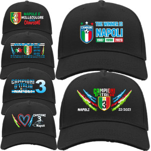 Cappello Baseball Scudetto Napoli Campioni D'Italia 1987 1990 2023 PS 41364-N1