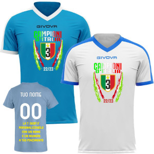 Maglia Calcio Scudetto Napoli Maglietta Campioni D'Italia 2023 3 Scudetti PS 40538-NAP-1