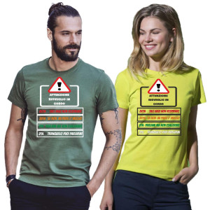 T-shirt Umoristica Sveglia Attenzione Risveglio In Corso PS 27431-A089