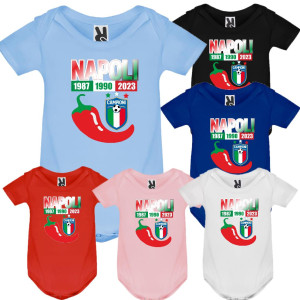 Body Napoli Calcio Scudetto Campioni D'Italia 2023 3 Scudetti  PS 28161-NAP-7-BS