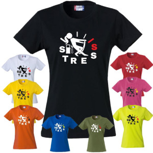 T-Shirt Donna Pieno di Stress Maglietta Simpatica PS 28870-019