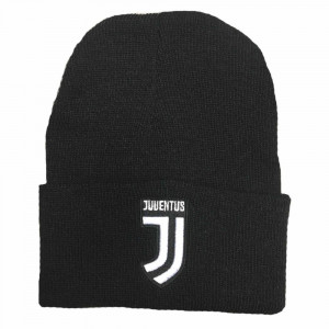 Cappello Invernale Juve Nero Abbigliamento Juventus Logo JJ PS 11434 Pelusciamo Store Marchirolo