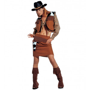 Costume Carnevale Donna Cow Girl  Western Cow Boy *02080