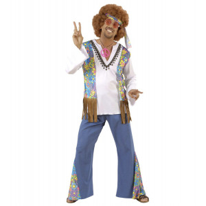 Costume Carnevale Adulto Hippie Woodstock, anni 60 Hippy  | Pelusciamo store