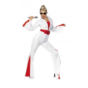 Costume Carnevale Donna Elvis Presley Jumpsuit smiffys  *09895