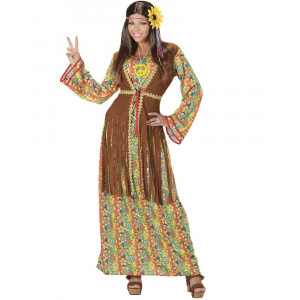 Costume Carnevale Donna Hippie Anni 60 PS 26134 Taglie Forti Pelusciamo Store Marchirolo