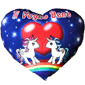 Cuscino Unicorni Cuore Ti Voglio Bene Amici San Valentino 35 Cm PS 26429 pelusciamo store Marchirolo