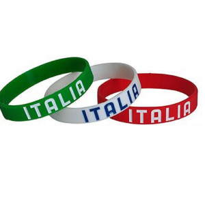 Kit 3 braccialetti Italia In Silicone Braccialetto Tricolore  PS 03477  Pelusciamo Store Marchirolo