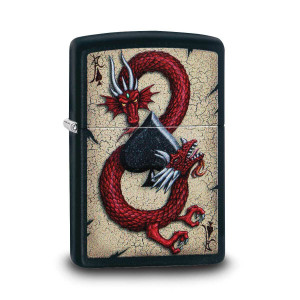 Accendino Zippo Black Matte Dragon Ace Lighter PS 12239-B PELUSCIAMO