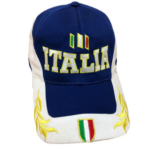 Cappello Adulto Con Visiera Italia Tricolore Cappellino Baseball Logo PS 19557