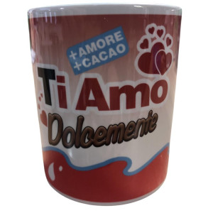 Tazza in Ceramica Ti Amo Dolcemente + Amore + Cacao PS 09370-3033 Pelusciamo Store Marchirolo