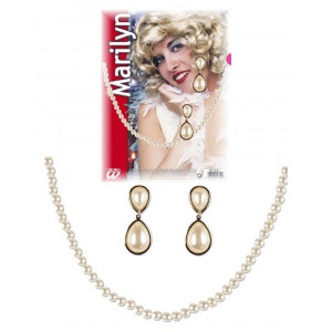 Accessori Costume Carnevale donna set collana e orecchini Merilyn *19871 Pelusciamo store