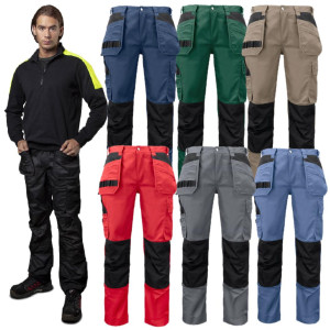 Pantaloni Tecnici da Lavoro Uomo Projob Multitasche Porta Ginocchiere Personalizzabile PS 33315 - BS