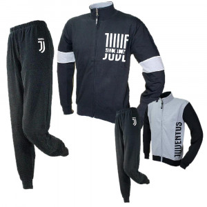 Pigiama Juve Felpato Full Zip Abbigliamento Juventus JJ Pigiami Calcio Adulto PS 40097 | Pelusciamo.com