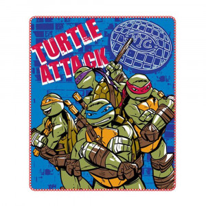 Plaid tartarughe ninja 120x140 cm. turtles attack *01563 pelusciamo store