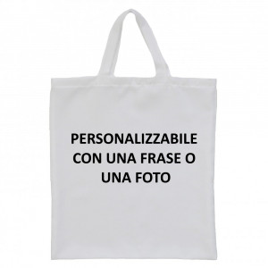 Borsa Shopper Bianco Personalizzabile Con Foto O Scritte | Pelusciamo.com