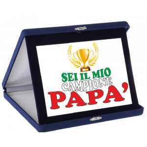 Targa Commemorativa Festa Del Papa' Sei Il Mio Campione 20x15 cm PS 14055-5 Pelusciamo Store Marchirolo (VA) TEL 0332 997041