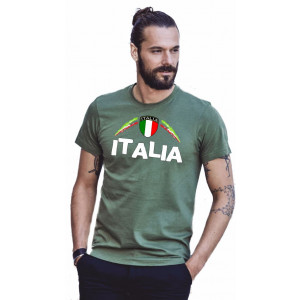 T-shirt Italia Con Scudetto Maglia Manica Corta Azzurri 26 Colori  PS 27431-A043