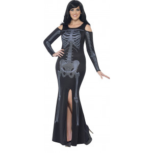 Costume Halloween Donna Scheletro Vestito taglie forti pelusciamo store