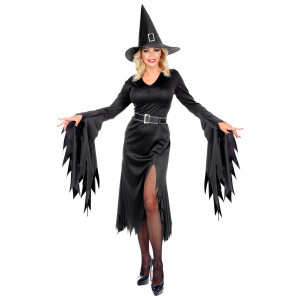 Costume Halloween Donna, Vestito Strega Nero  | pelusciamo.com