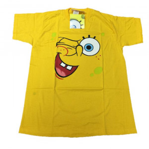 T-shirt Ragazzo Spongebob con Sorriso, Maglietta maniche corte | pelusciamo.com