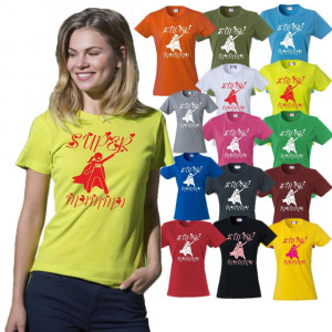 T-Shirt Donna Super Mamma Festa Della Mamma Magliette Simpatiche PS 28870-014 Pelusciamo Store Marchirolo (VA) TEL 377 4805500