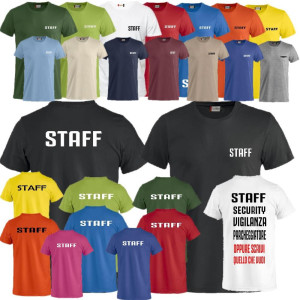 Maglietta T-Shirt Staff Oppure Personalizzabile Come Vuoi PS 27431 Staff