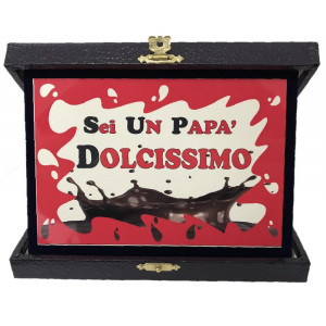 Targa Commemorativa Festa Del Papa' Sei Un Papa' Dolcissimo 12x16 cm PS 14054-6 Pelusciamo Store Marchirolo (VA) TEL 0332 997041