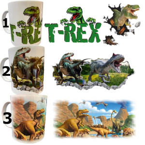 Tazza In Ceramica Dinosauri T-Rex Tazze Regalo PS 09370--BASE-DINO