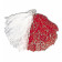 Accessorio Costume Carnevale cheerleader, Pom-Pom bianco rosso  | pelusciamo.com