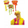 Accessorio costume Carnevale cappello con treccie Clown Pagliaccio *19825 pelusciamo store