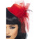 Accessori Costume Carnevale Cappellino Halloween Burlesque Rosso | pelusciamo.com