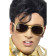 Accessori costume Carnevale Occhiali Elvis Presley Oro plastica *09880 pelusciamo store
