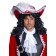 Cappello per Costume Carnevale Adulto Pirata Rosso