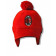 Cappellino ponpon cuffia  in pile rosso nero ufficiale A.C.Milan 01120