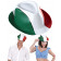 Cappello Fedora tricolore bianco rosso verde tifosi Italia *02106 Pelusciamo.com