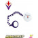 Catenella per succhietto prodotto ufficiale A.C.F. Fiorentina calcio *00079 pelusciamo store vendita accessori e gadget tifosi
