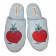 Pantofole Lupo Alberto - ciabatte colore celeste con cuore -Taglia | Pelusciamo.com