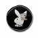 Cuscino tondo in peluche logo Playboy 35x35 cm. nero *12469